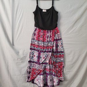 Bobbie Brooks black purple and red maxi